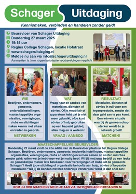 2025 - Beursvloer Schager Uitdaging - FLYER voorzijde DEF CONTOUREN